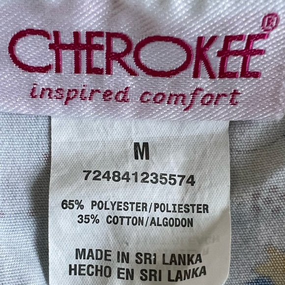 Cherokee Scrub Jacket Medium Snowman Winter Print | Festive Medical Wear - Picture 2 of 7